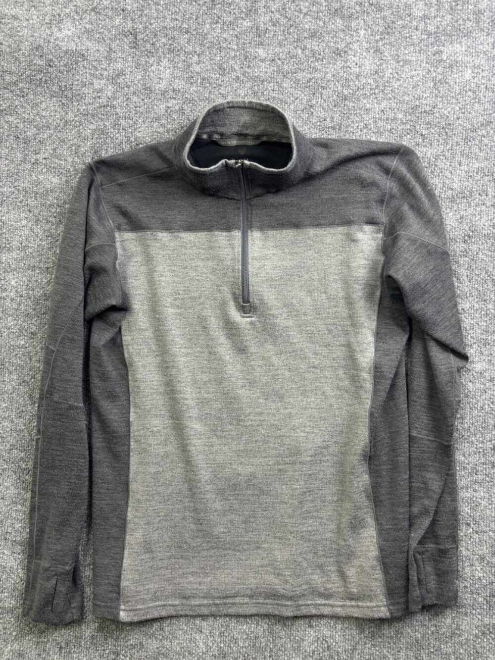 Kuhl Pullover Mens Medium Gray 1/4 Zip Long‎ Sleeve Hiking Base Layer Top